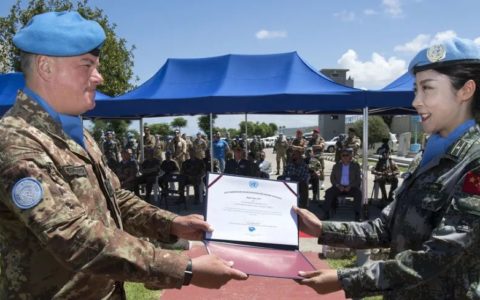 中国维和女军人受联合国表彰