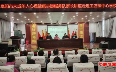 阜阳市未成年人心理健康志愿服务队家长讲座走进王店镇中心学校