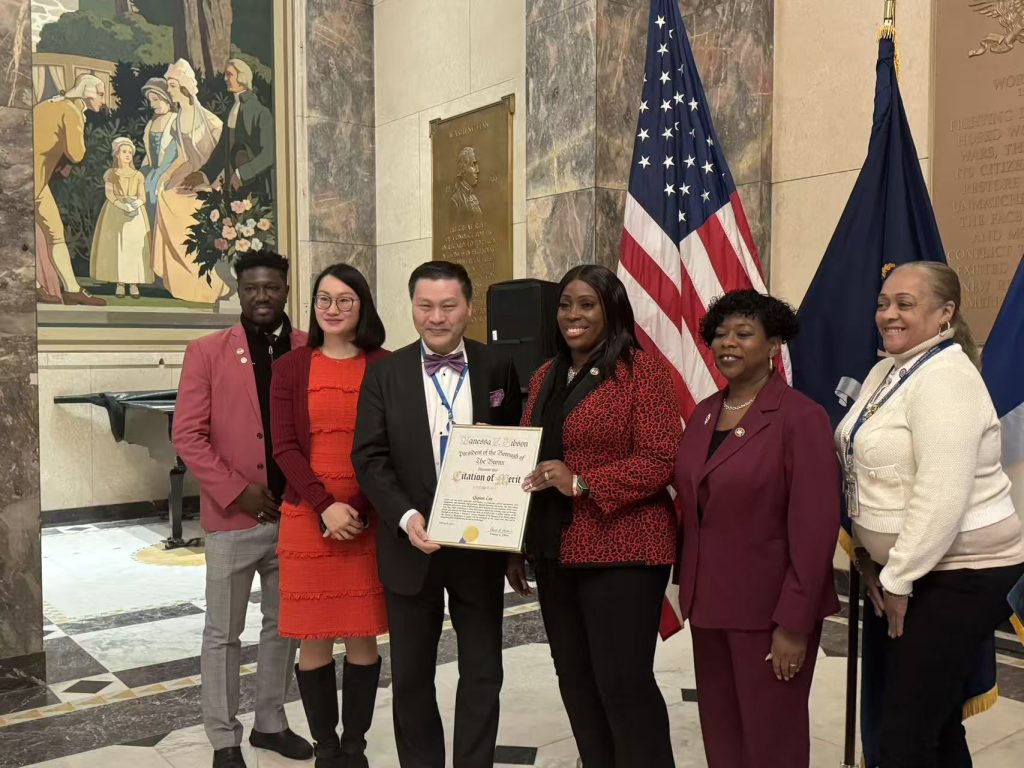 Andy林主席荣获布朗克斯区长功绩奖